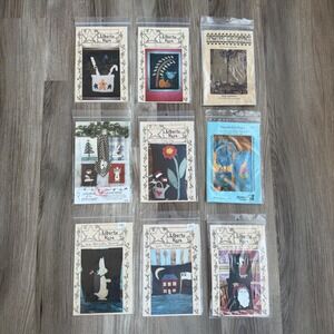 Lot of 9 Liberty Rose Primitive Gatherings Needlework Applique Sewing Patterns